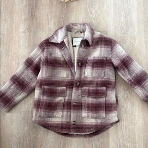 Plaid Button-Up Jacket